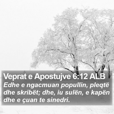 Veprat e Apostujve 6:12 ALB Bible Verse Image