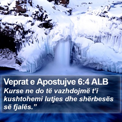 Veprat e Apostujve 6:4 ALB Bible Verse Image