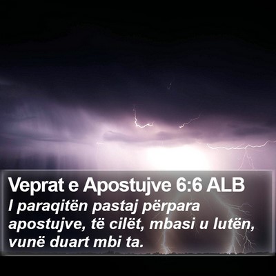 Veprat e Apostujve 6:6 ALB Bible Verse Image