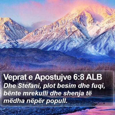 Veprat e Apostujve 6:8 ALB Bible Verse Image