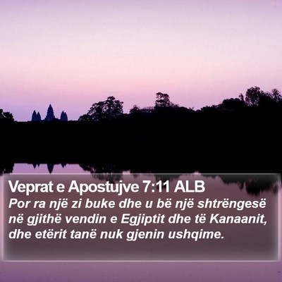 Veprat e Apostujve 7:11 ALB Bible Verse Image
