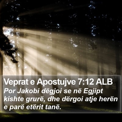Veprat e Apostujve 7:12 ALB Bible Verse Image