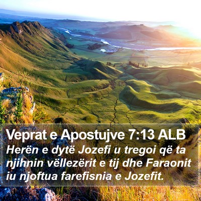 Veprat e Apostujve 7:13 ALB Bible Verse Image