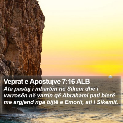 Veprat e Apostujve 7:16 ALB Bible Verse Image
