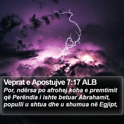 Veprat e Apostujve 7:17 ALB Bible Verse Image