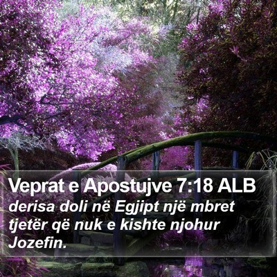 Veprat e Apostujve 7:18 ALB Bible Verse Image