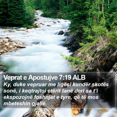Veprat e Apostujve 7:19 ALB Bible Verse Image