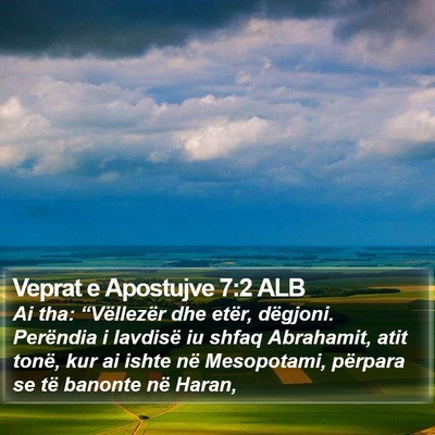 Veprat e Apostujve 7:2 ALB Bible Verse Image