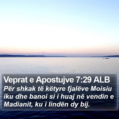 Veprat e Apostujve 7:29 ALB Bible Verse Image