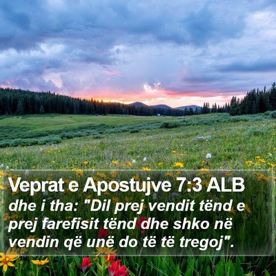 Veprat e Apostujve 7:3 ALB Bible Verse Image