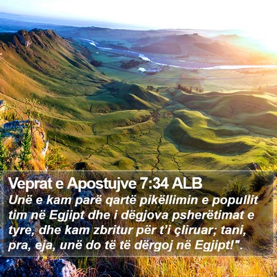 Veprat e Apostujve 7:34 ALB Bible Verse Image