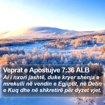 Veprat e Apostujve 7:36 ALB Bible Verse Image