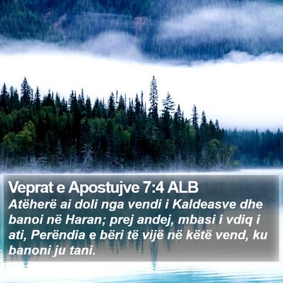 Veprat e Apostujve 7:4 ALB Bible Verse Image