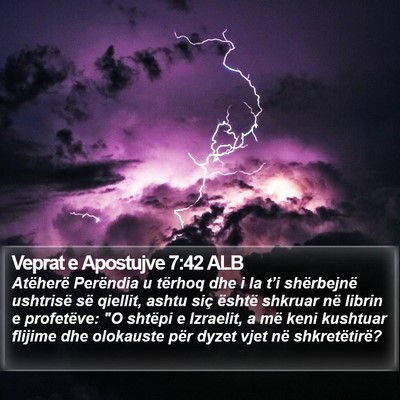 Veprat e Apostujve 7:42 ALB Bible Verse Image