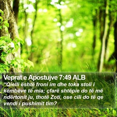 Veprat e Apostujve 7:49 ALB Bible Verse Image