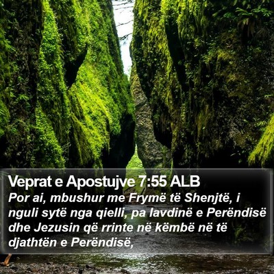 Veprat e Apostujve 7:55 ALB Bible Verse Image