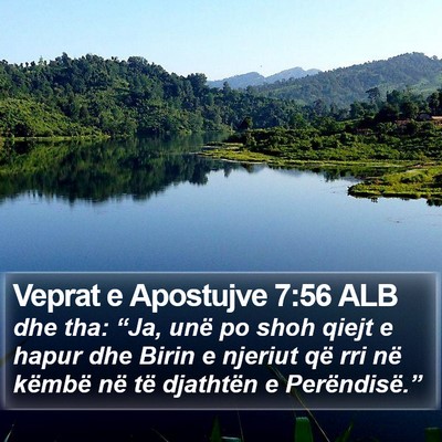 Veprat e Apostujve 7:56 ALB Bible Verse Image
