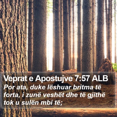 Veprat e Apostujve 7:57 ALB Bible Verse Image