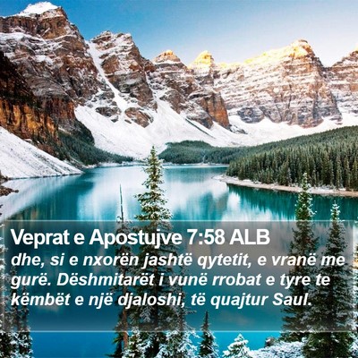 Veprat e Apostujve 7:58 ALB Bible Verse Image