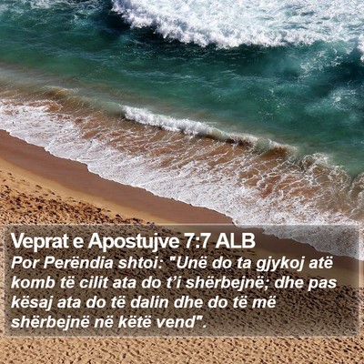Veprat e Apostujve 7:7 ALB Bible Verse Image
