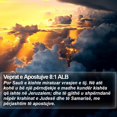 Veprat e Apostujve 8:1 ALB Bible Verse Image
