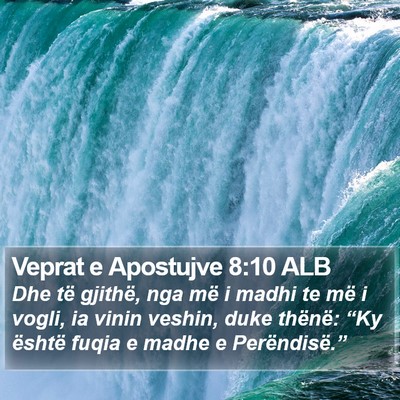 Veprat e Apostujve 8:10 ALB Bible Verse Image