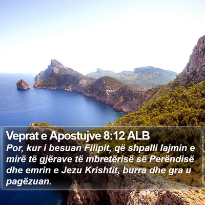 Veprat e Apostujve 8:12 ALB Bible Verse Image
