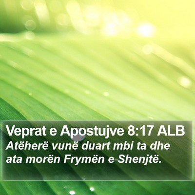 Veprat e Apostujve 8:17 ALB Bible Verse Image