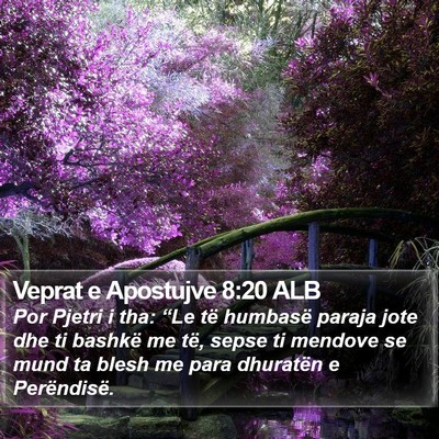 Veprat e Apostujve 8:20 ALB Bible Verse Image