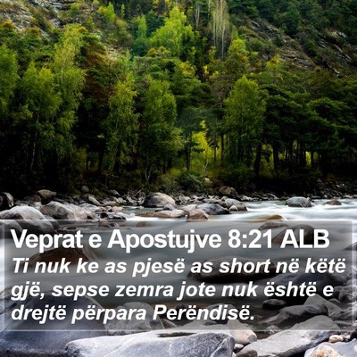 Veprat e Apostujve 8:21 ALB Bible Verse Image