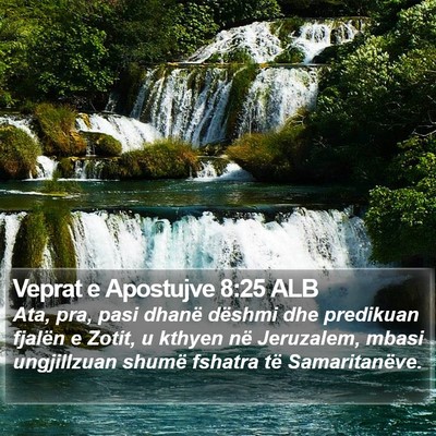 Veprat e Apostujve 8:25 ALB Bible Verse Image