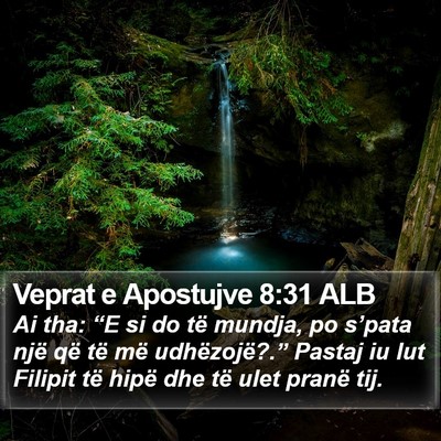 Veprat e Apostujve 8:31 ALB Bible Verse Image