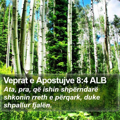 Veprat e Apostujve 8:4 ALB Bible Verse Image