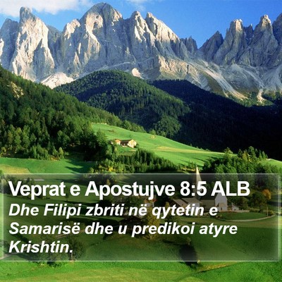 Veprat e Apostujve 8:5 ALB Bible Verse Image
