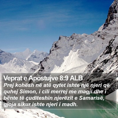 Veprat e Apostujve 8:9 ALB Bible Verse Image