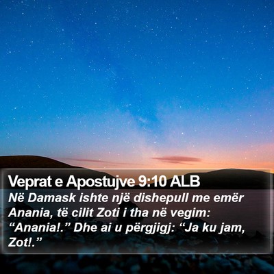 Veprat e Apostujve 9:10 ALB Bible Verse Image