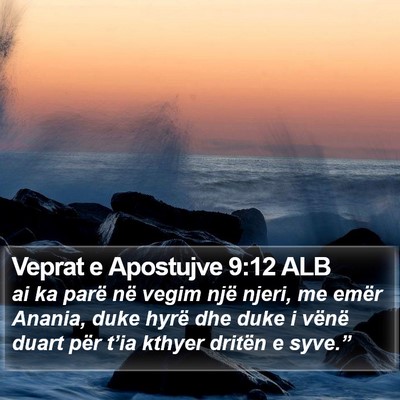 Veprat e Apostujve 9:12 ALB Bible Verse Image