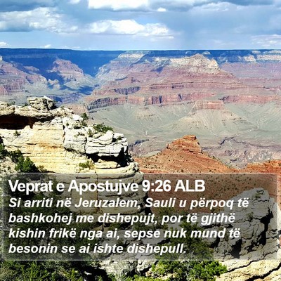 Veprat e Apostujve 9:26 ALB Bible Verse Image