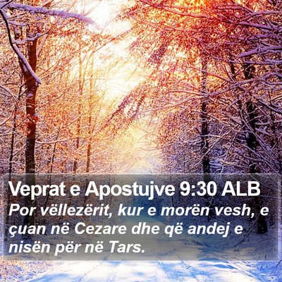 Veprat e Apostujve 9:30 ALB Bible Verse Image