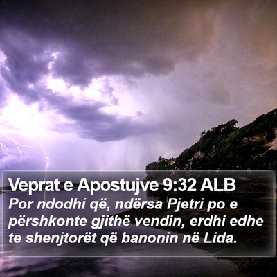 Veprat e Apostujve 9:32 ALB Bible Verse Image