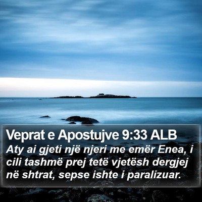 Veprat e Apostujve 9:33 ALB Bible Verse Image