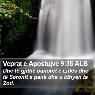 Veprat e Apostujve 9:35 ALB Bible Verse Image