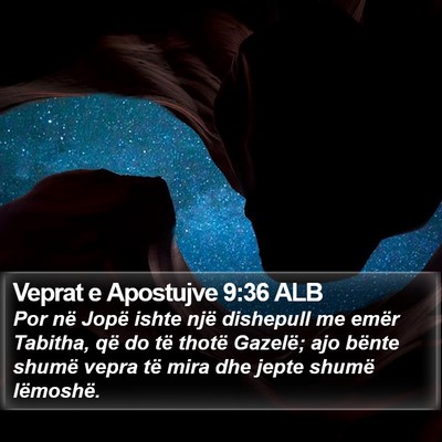 Veprat e Apostujve 9:36 ALB Bible Verse Image