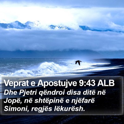 Veprat e Apostujve 9:43 ALB Bible Verse Image