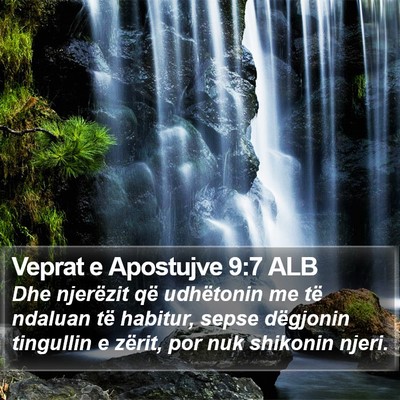 Veprat e Apostujve 9:7 ALB Bible Verse Image