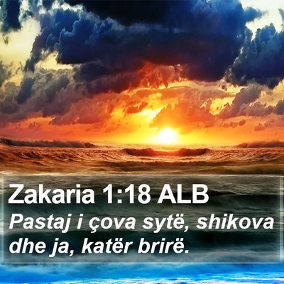 Zakaria 1:18 ALB Bible Verse Image
