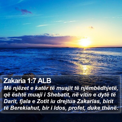 Zakaria 1:7 ALB Bible Verse Image