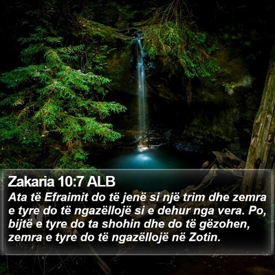 Zakaria 10:7 ALB Bible Verse Image