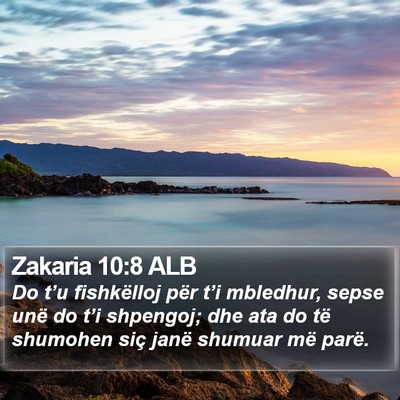 Zakaria 10:8 ALB Bible Verse Image