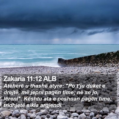 Zakaria 11:12 ALB Bible Verse Image